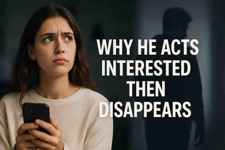 Why he acts interested then disappears