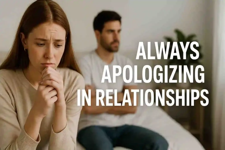 always apologizing in relationships