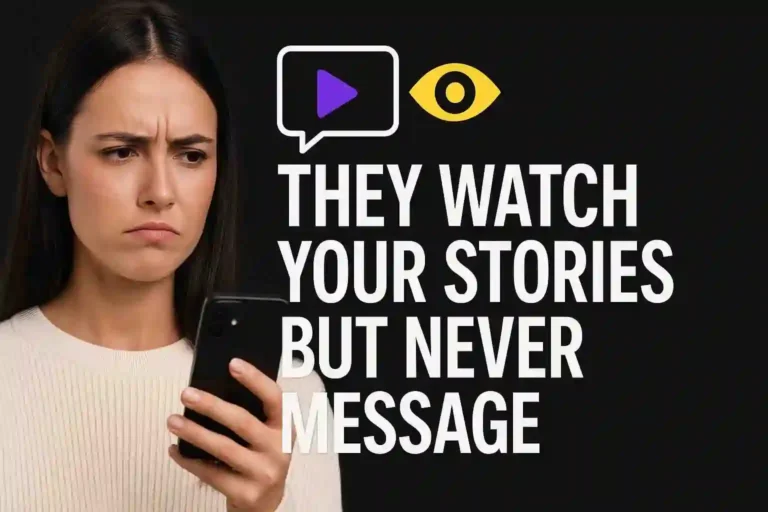 They watch your stories but never message