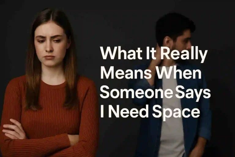 What does it mean when someone says I need space