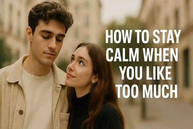 how to stay calm when you like her too much